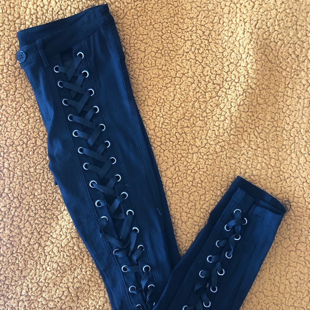 Lace up pants